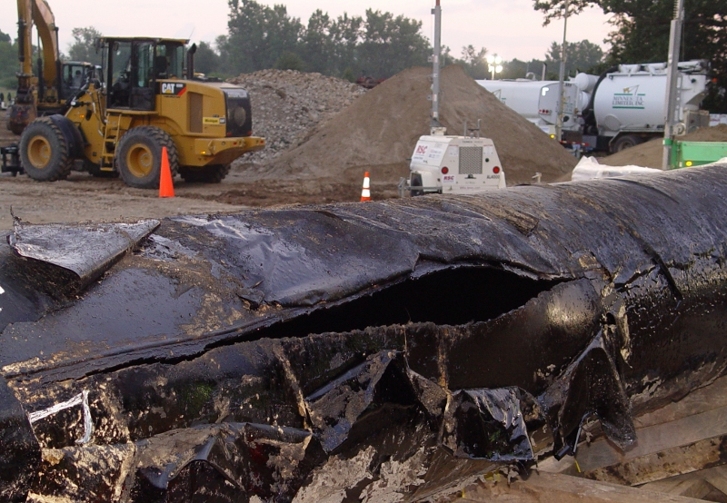 Pipeline spill